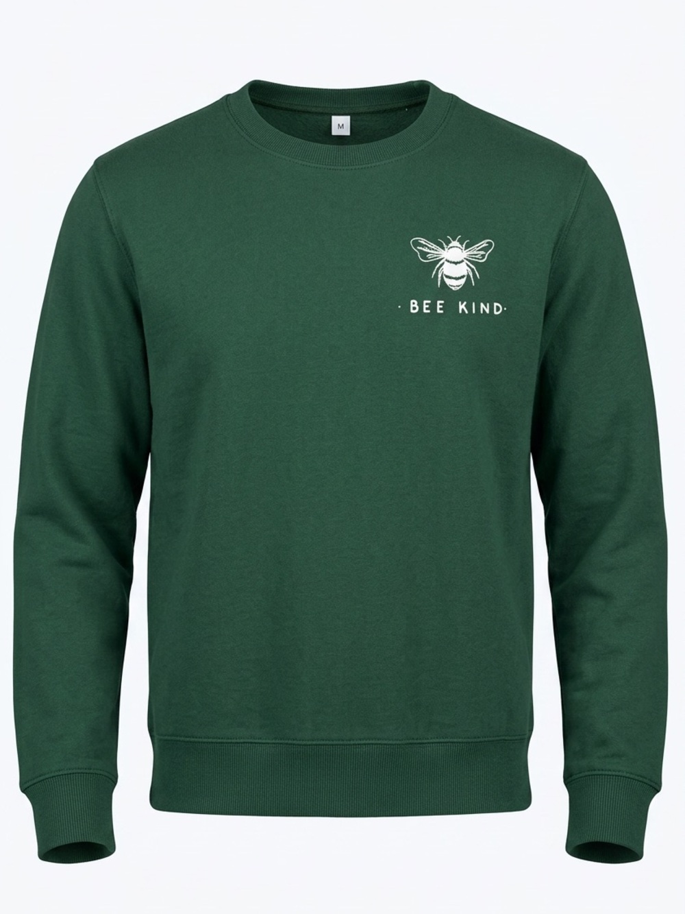 🐝 “Bee Kind” Green Cropped Crewneck Sweatshirt